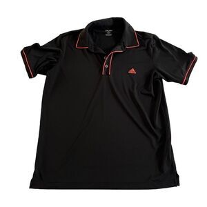 Adidas Golf‎ Polo Size Medium Black With Pink Trim